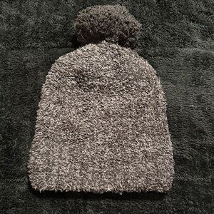 Barefoot Dreams Cozy Brown Pom-Pom Hat